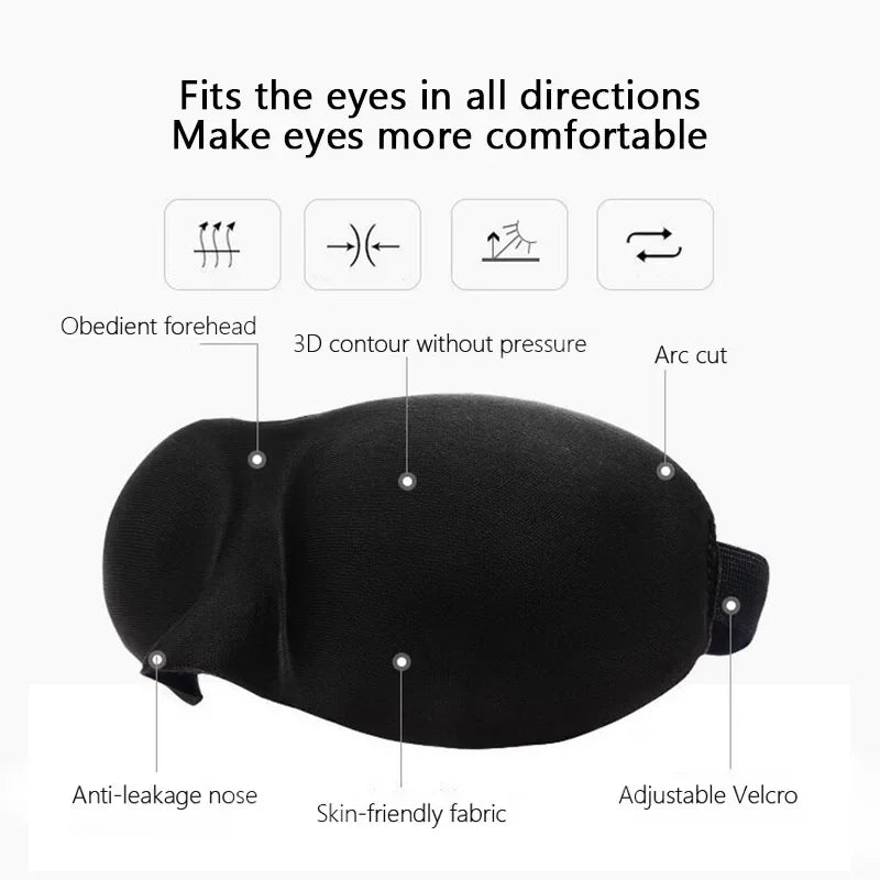 Premium 3D Contoured Sleep Mask – Comfortable Eye Mask for Travel, Home & Better Sleep