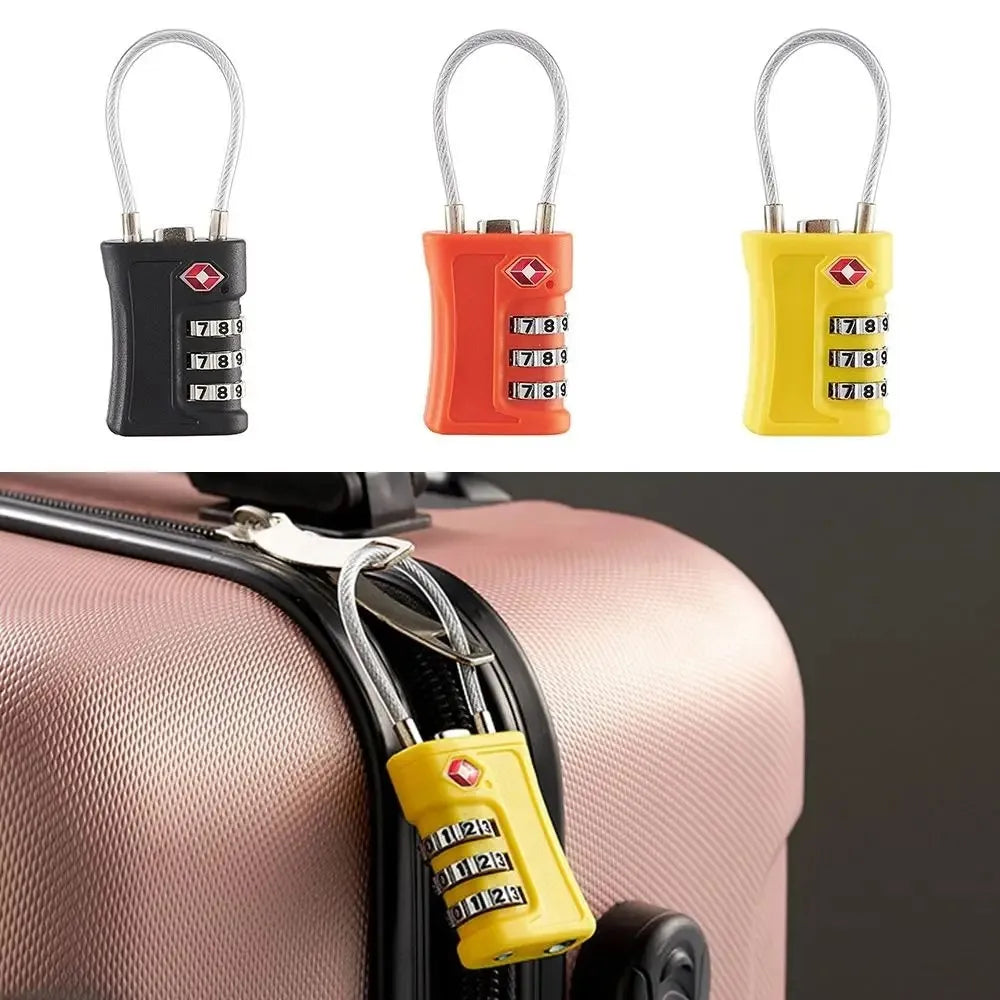 Premium TSA Approved 3-Digit Combination Luggage Lock – Durable Zinc Alloy Travel Lock