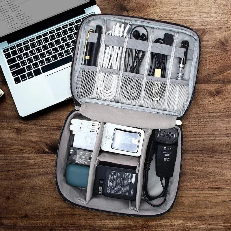 Premium Portable Electronics Organizer Travel Case – Cable & Gadget Storage Bag