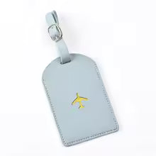 Premium Leather Luggage Tag with Privacy Cover – Travel ID Label