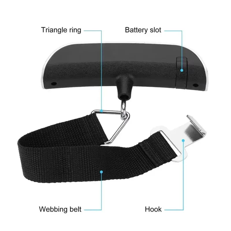 Premium Digital Luggage Scale with LCD Display – 110 lb / 50 kg Portable Travel Weight Scale