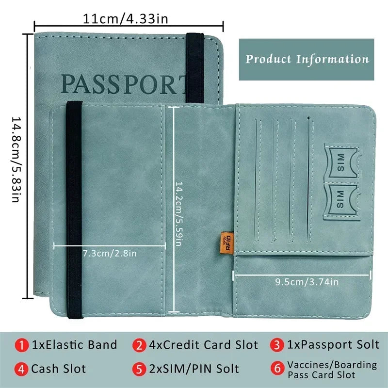 Premium RFID Blocking Passport Wallet & Travel Card Holder