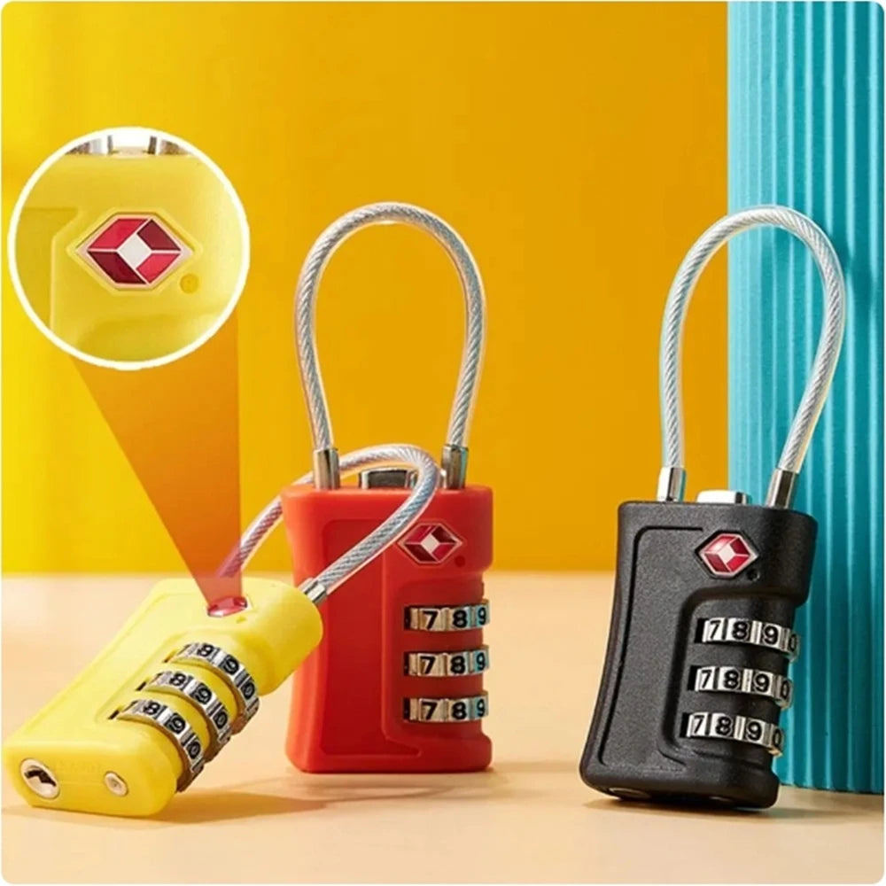 Premium TSA Approved 3-Digit Combination Luggage Lock – Durable Zinc Alloy Travel Lock