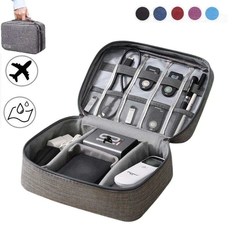 Premium Portable Electronics Organizer Travel Case – Cable & Gadget Storage Bag