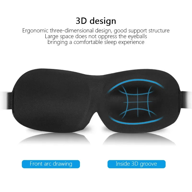 Premium 3D Contoured Sleep Mask – Comfortable Eye Mask for Travel, Home & Better Sleep
