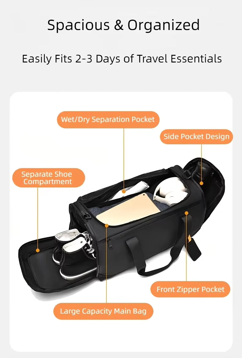 Premium Large Capacity Travel Duffel Bag – Lightweight Weekend & Gym Bag