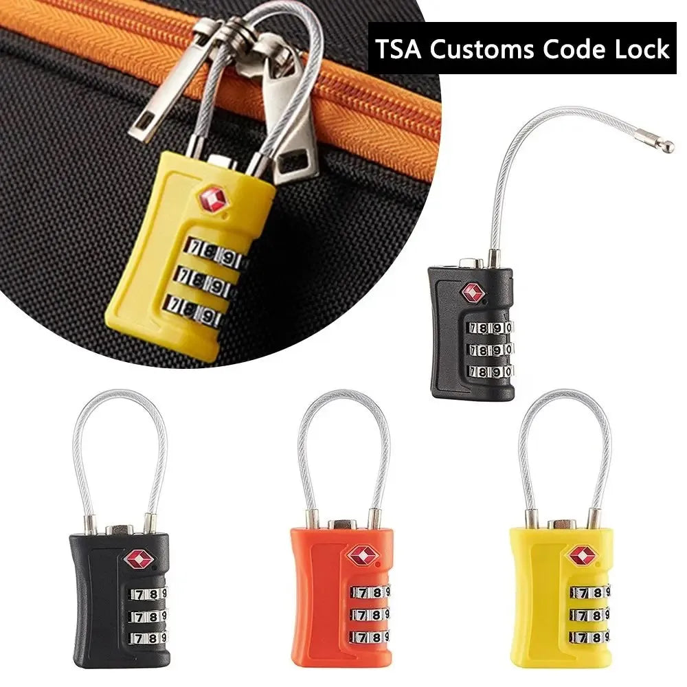 Premium TSA Approved 3-Digit Combination Luggage Lock – Durable Zinc Alloy Travel Lock
