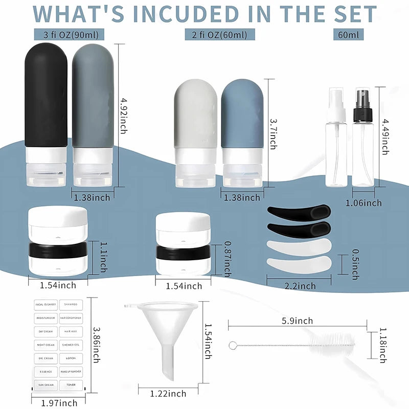 17-Piece TSA-Approved Travel Bottle Set